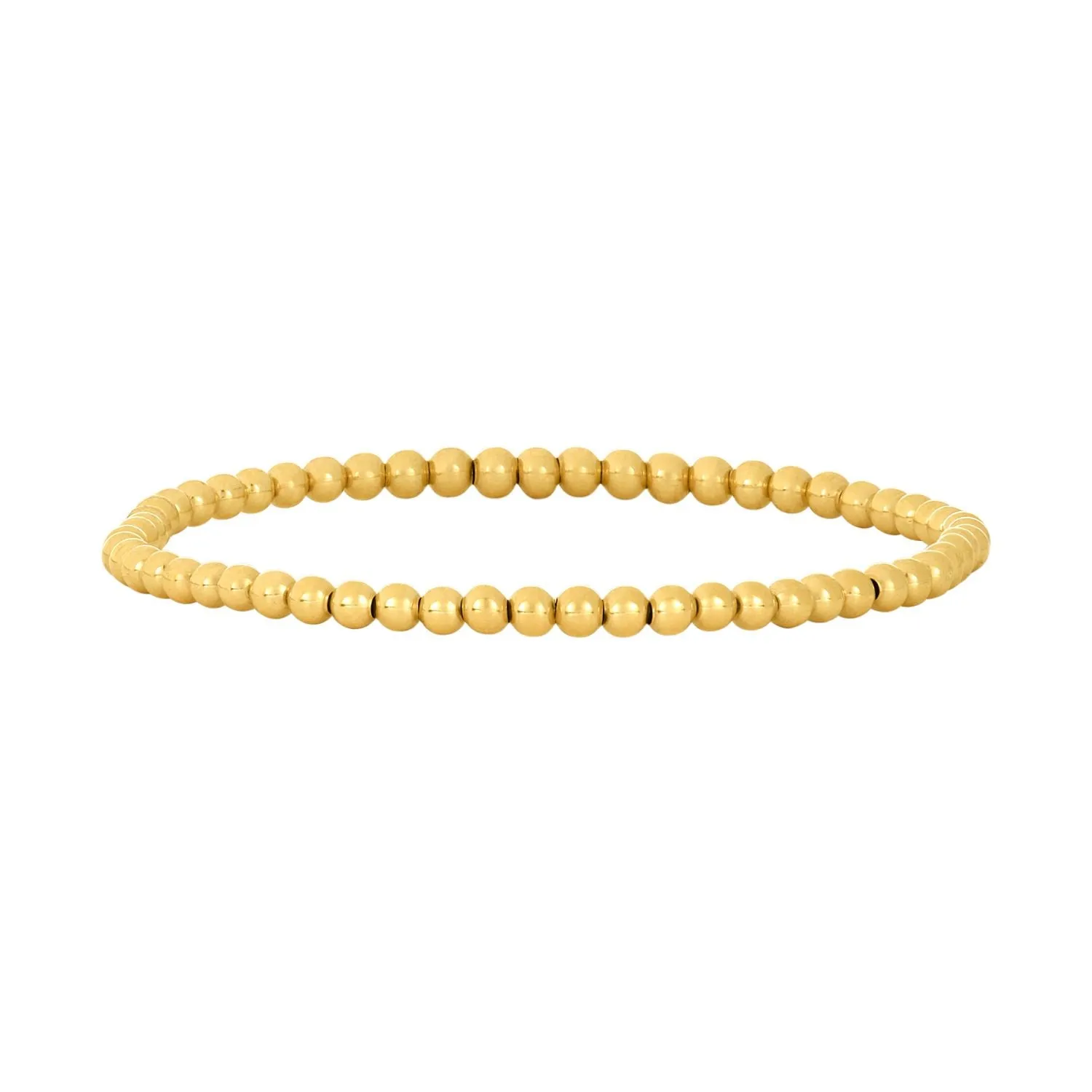 14K Gold Filled 3mm 7" Stretch Bead Bracelet