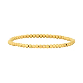 14K Gold Filled 3mm 7" Stretch Bead Bracelet