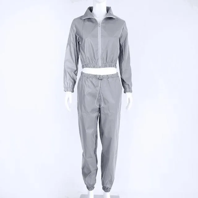 3M Reflective 2 Piece Tracksuit Set by White Market