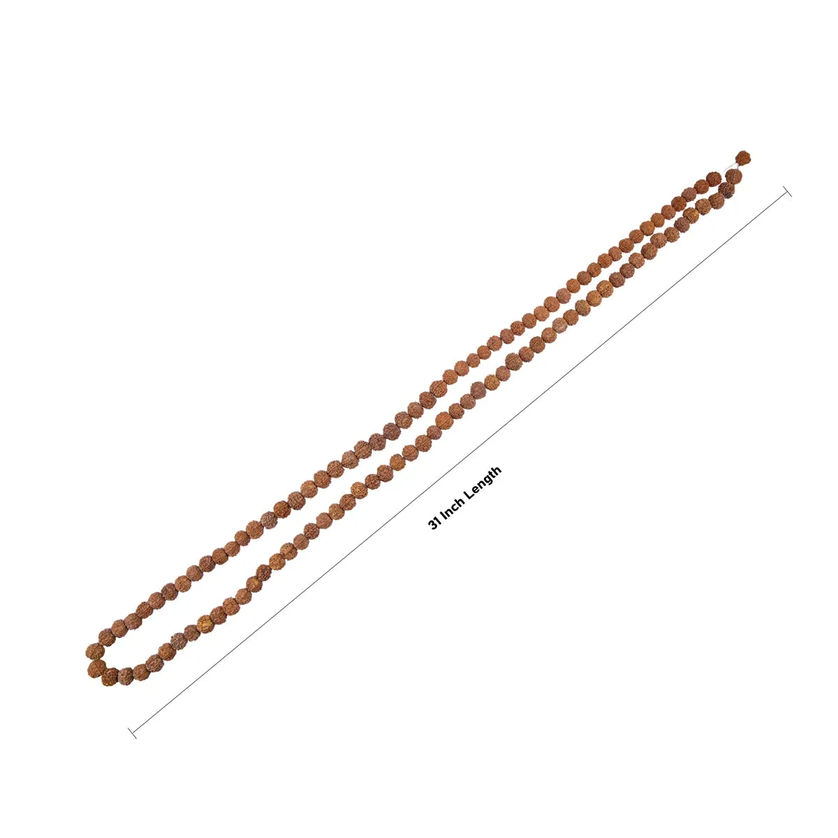 6 Mukhi Rudraksha Mala - 31 Inches | 108 Beads Six Mukhi Rudraksha Mala/ 6 Face Rudraksha Mala for Men & Women