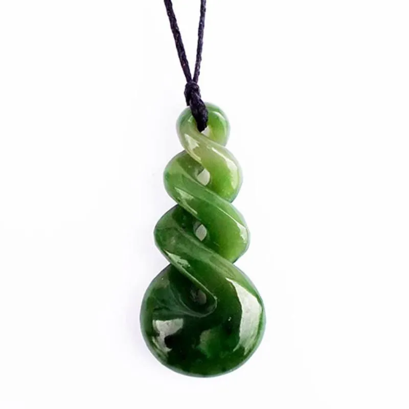 75mm Greenstone Triple Twist Necklace