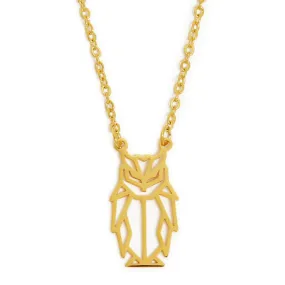 Annie Oak Owl Geometric Necklace