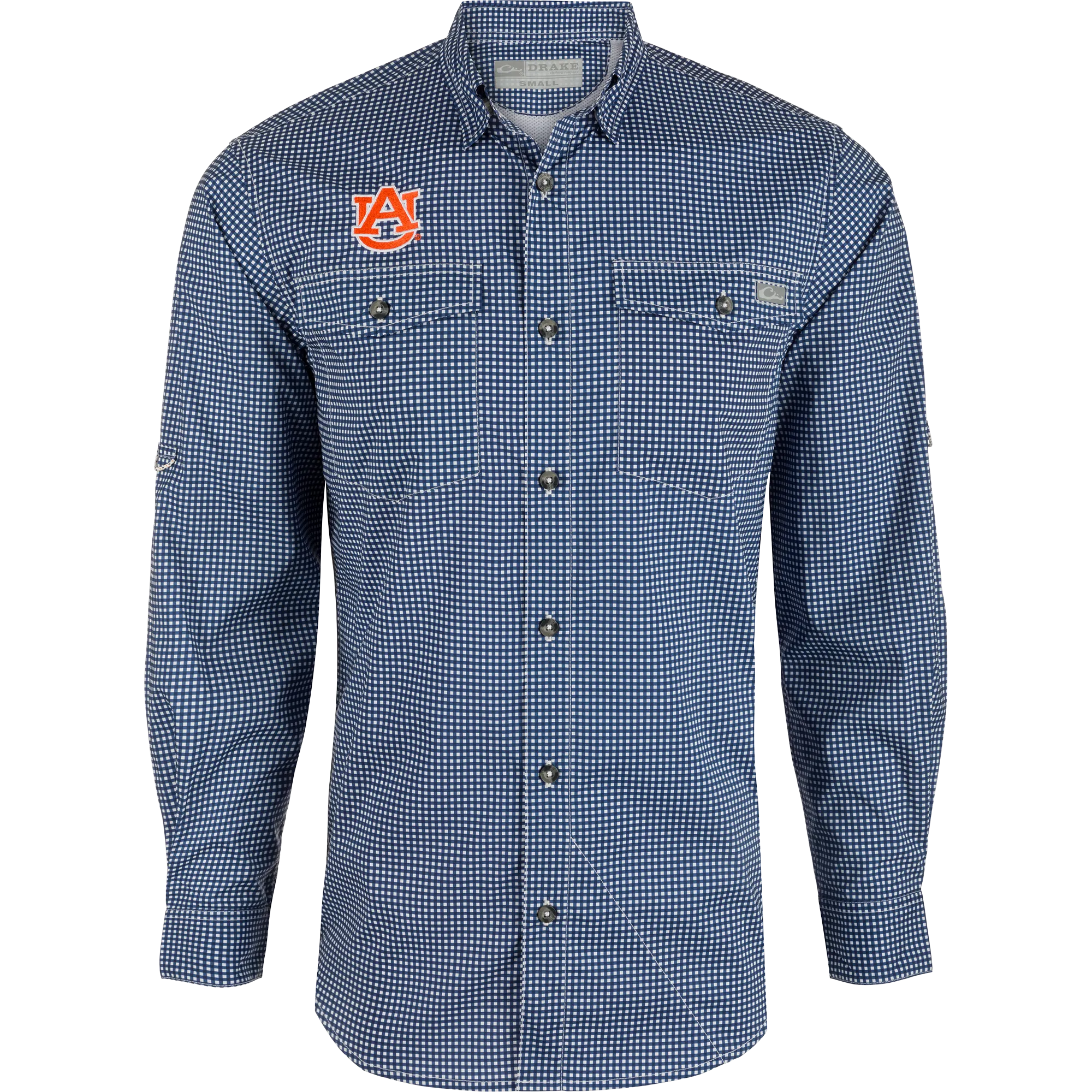 Auburn Frat Gingham Long Sleeve Shirt