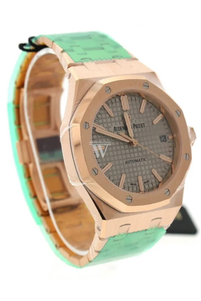 Audemars Piguet Royal Oak 37mm Nickel Grey Dial 18K Rose Gold Automatic Watch 15450OR.OO.1256OR.01