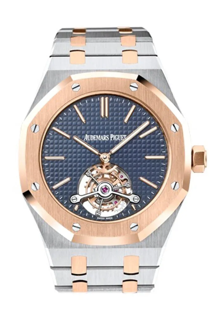 Audemars Piguet Royal Oak 41mm Blue Dial Automatic Two Tone Midsize Watch 26517SR.OO.1220SR.01