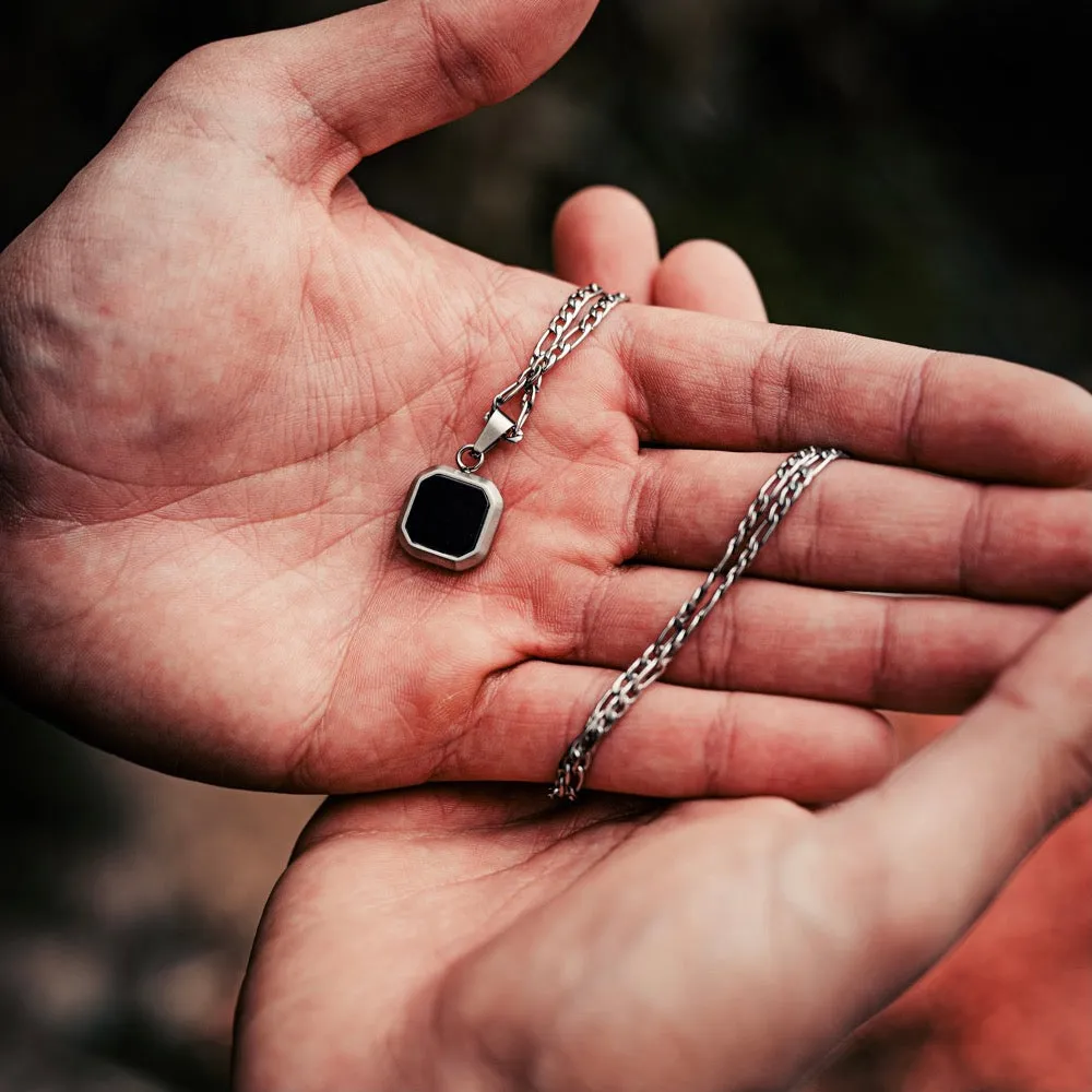 Black & Silver Onyx Pendant