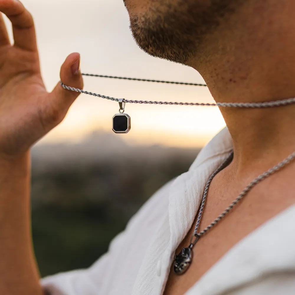 Black & Silver Onyx Pendant