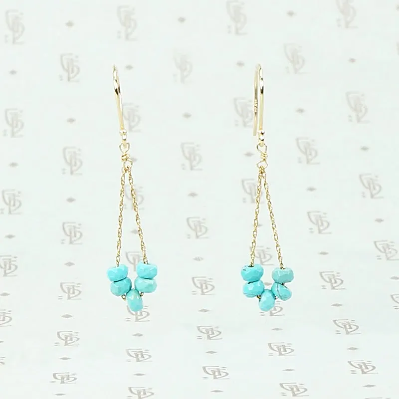 Boho Turquoise Swag Earrings by brunet