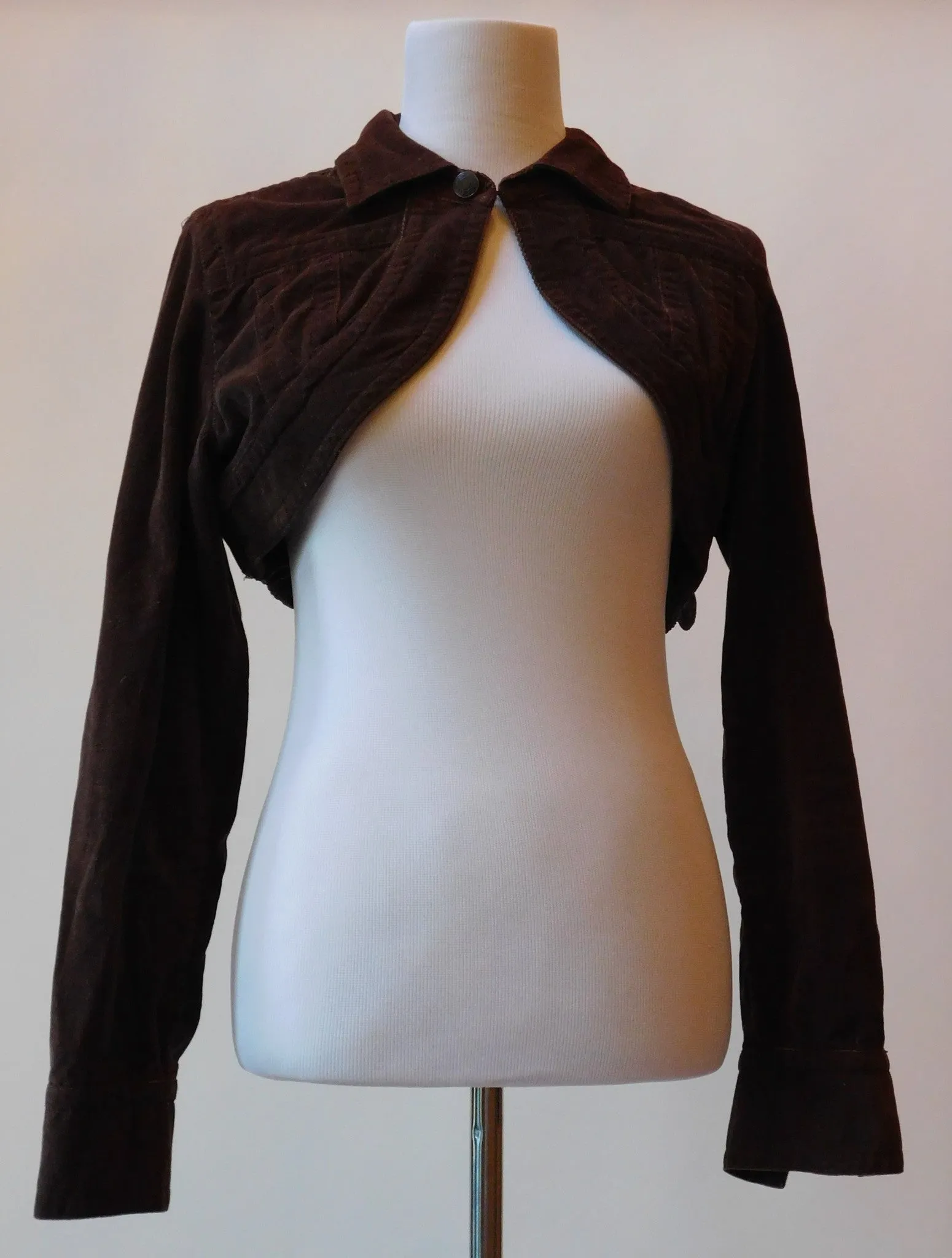 Brown Crop Jacket