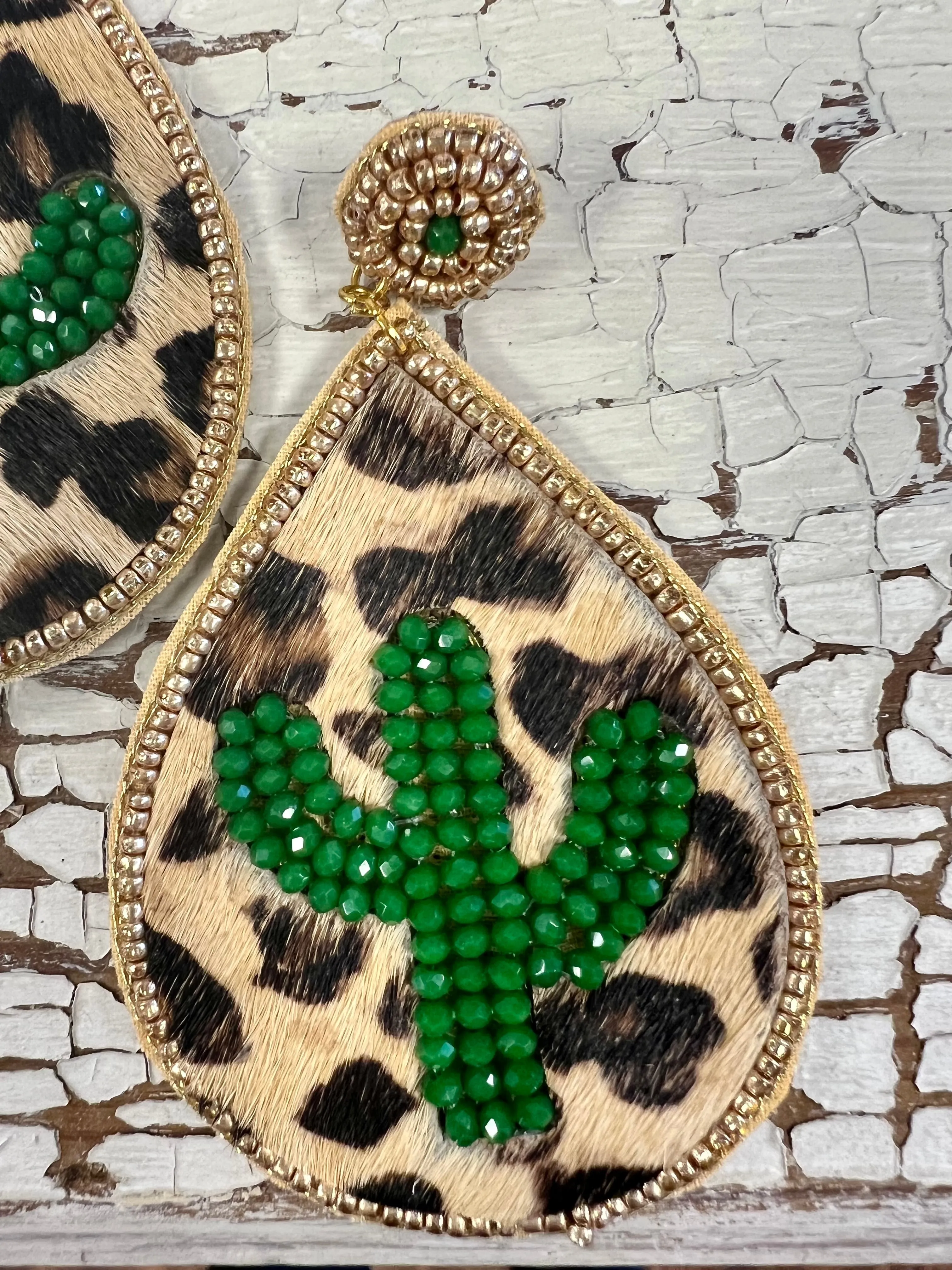 Cactus in the Wild Water Drop Earrings*