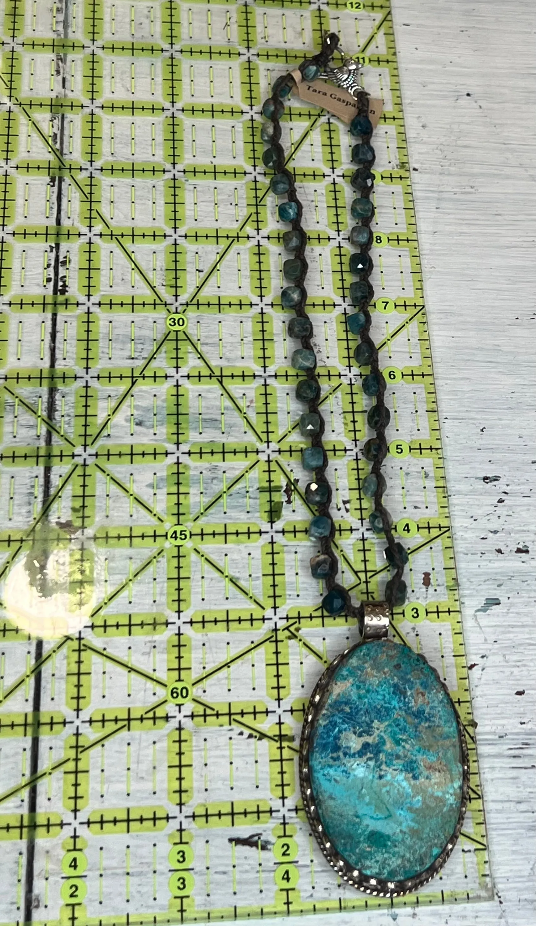 Chrysocolla Peacock Necklace by Tara Gasparian