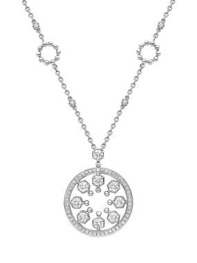 Circus Large White Gold Diamond Pendant