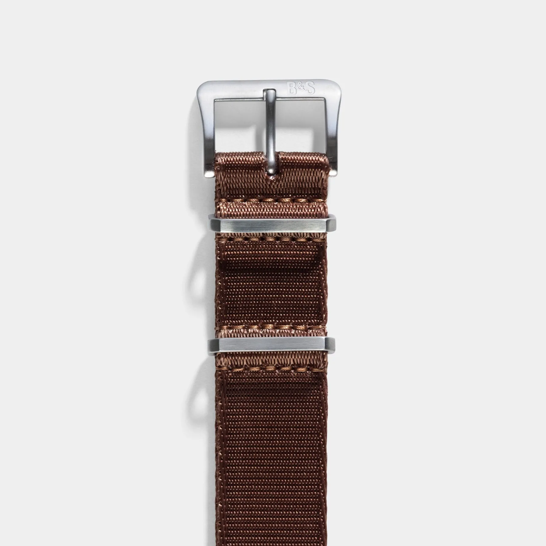 Deluxe Nylon Single Pass Watch Strap Brown