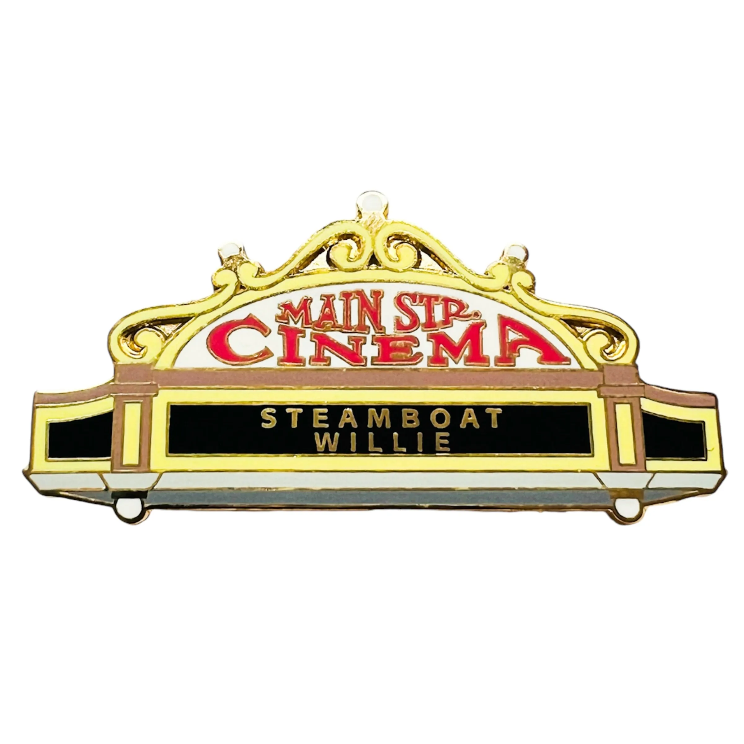 Disney DLR Main Street Cinema Steamboat Willie Sign Series Pin