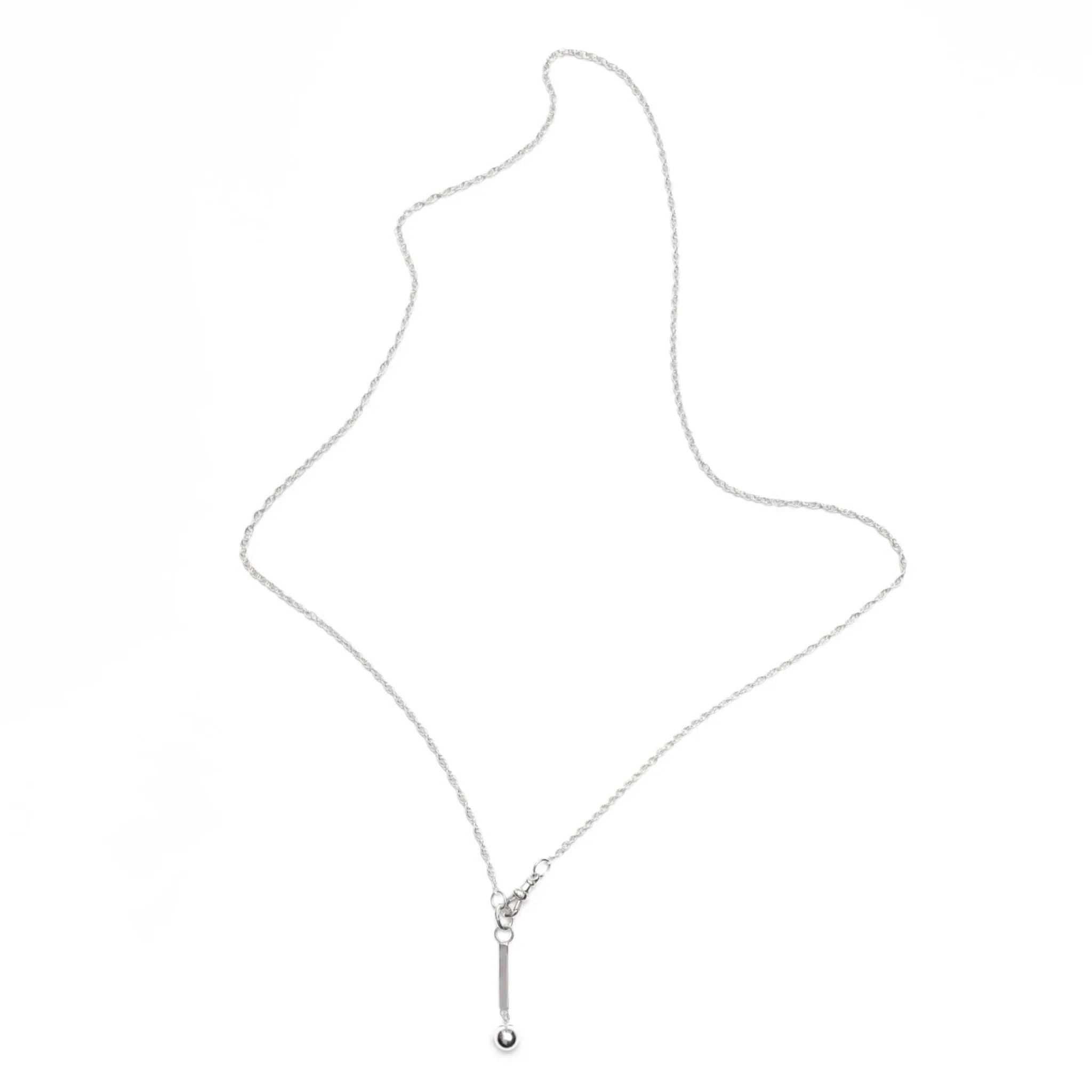 Drop Pendant Necklace - Sterling Silver