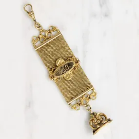 Elaborate Edwardian Watch Pull with Fob