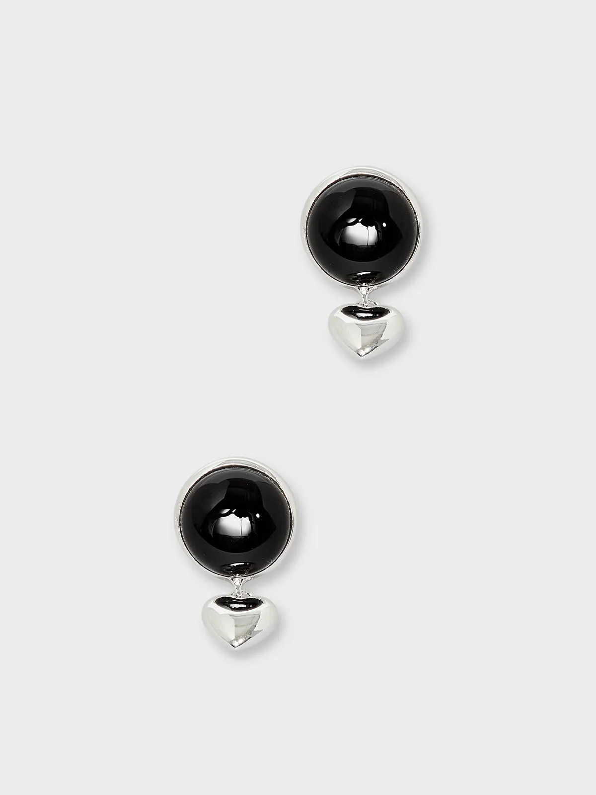 Fay Onyx Earring in Silver