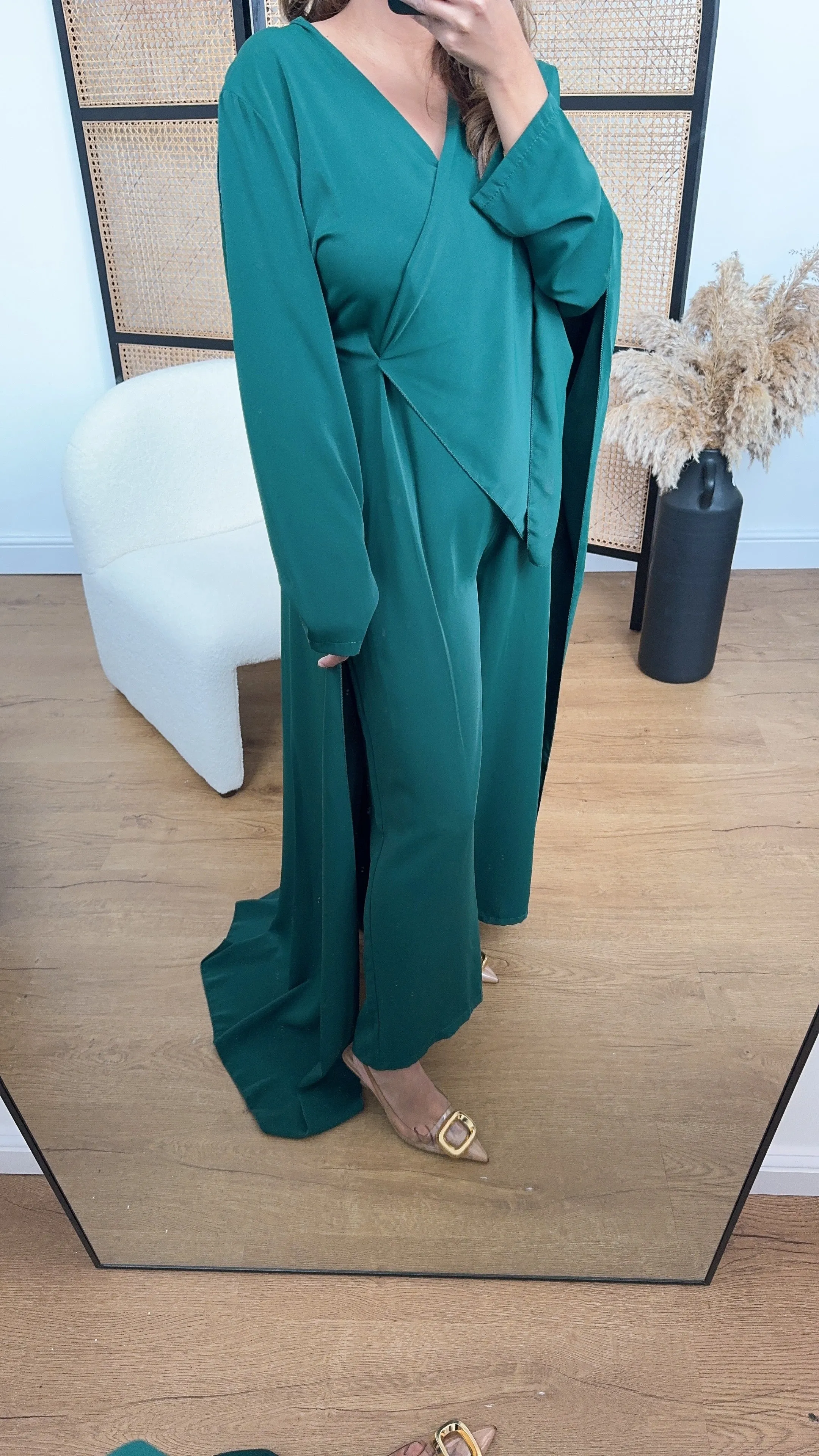 Fina jumpsuit bottle green