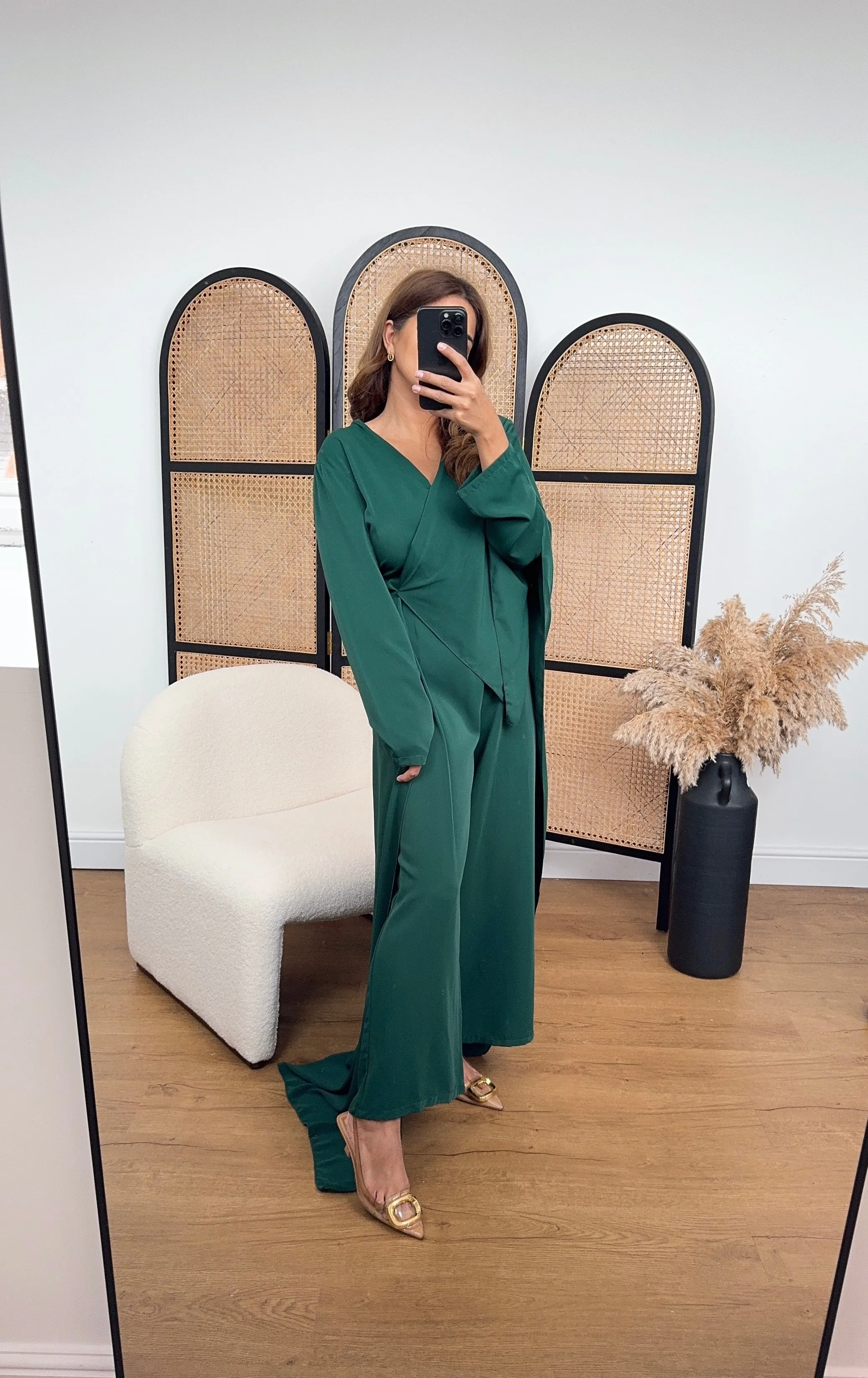 Fina jumpsuit bottle green