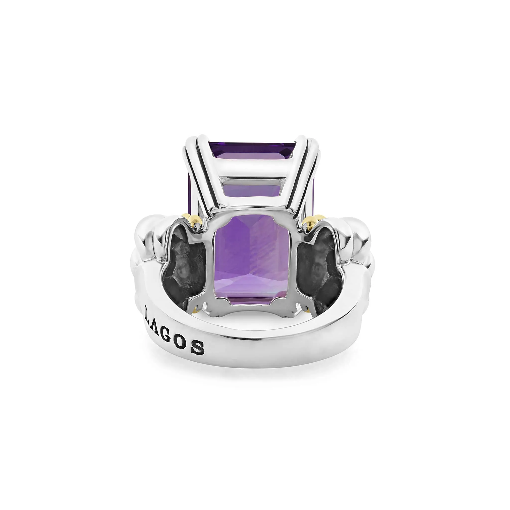 Glacier Large Emerald-Cut Amethyst Ring