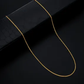 Gold 18 Inches Rope Chain 21KT - FKJCN21KM9688