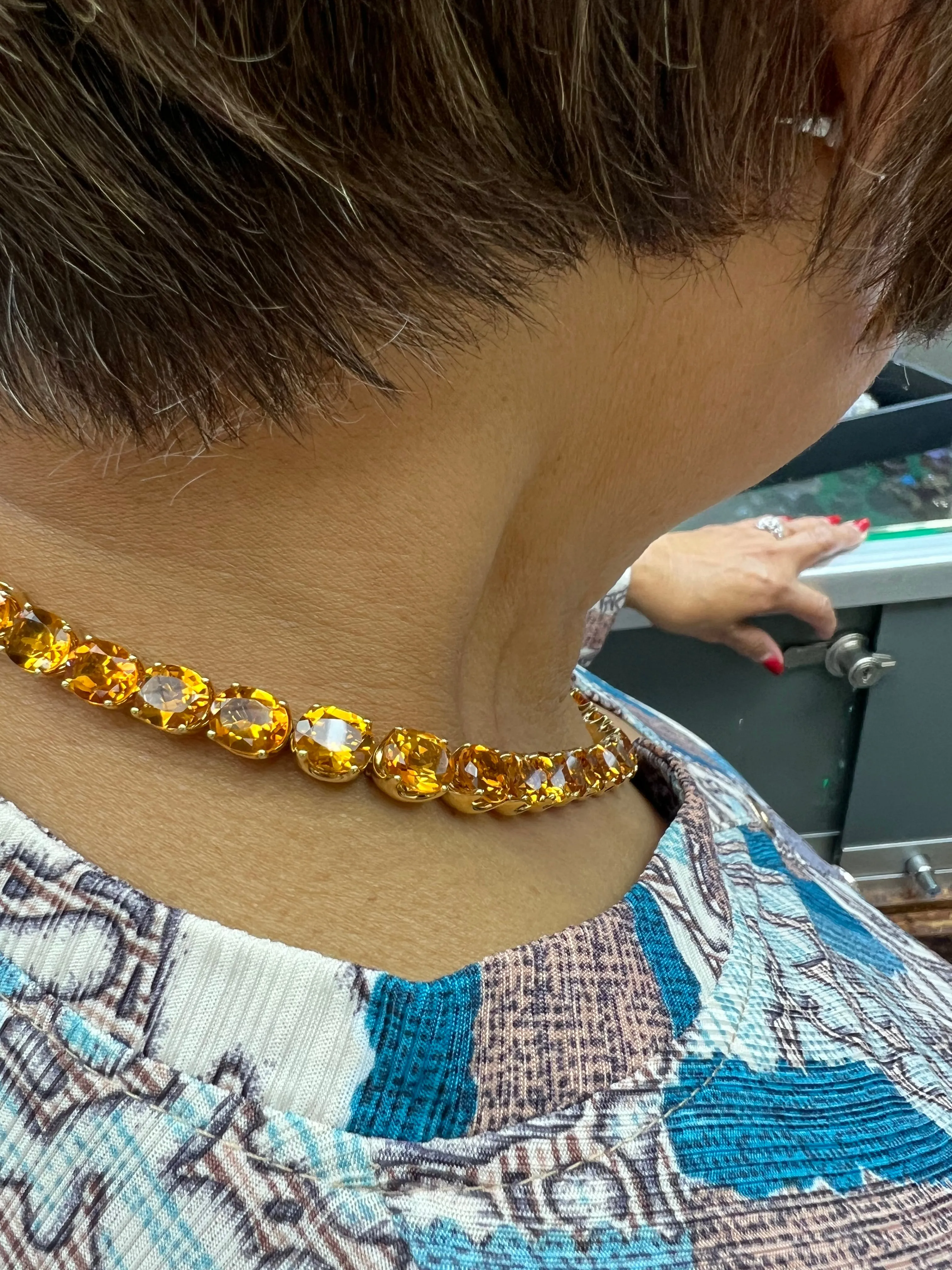 H. Stern Citrine Riviera Yellow Gold Necklace