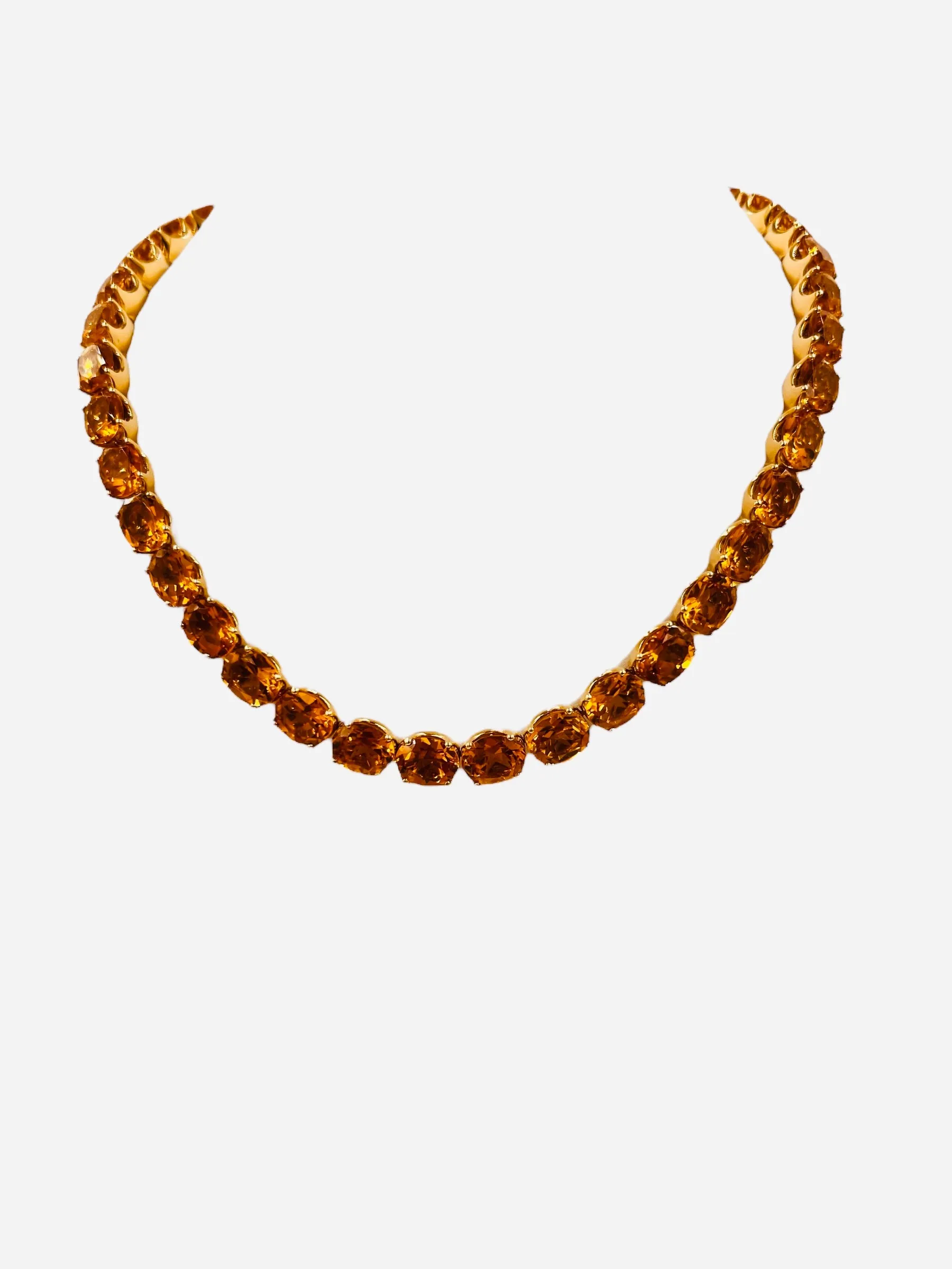 H. Stern Citrine Riviera Yellow Gold Necklace