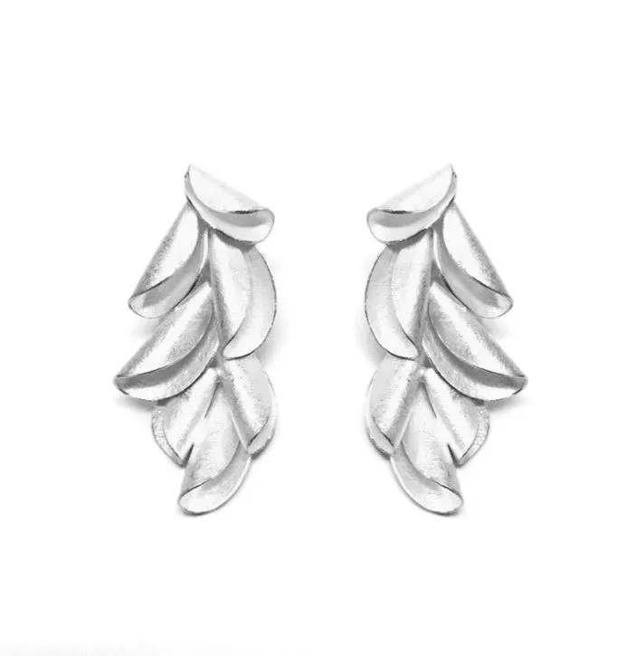 Kayo Saito - Folded leaves earrings