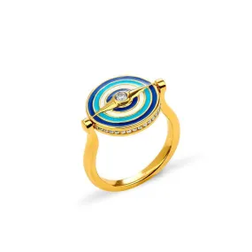 Large Reversible Evil Eye Ring