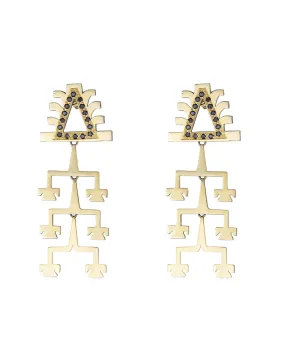 Millapani Dancer Earrings in Black Diamond