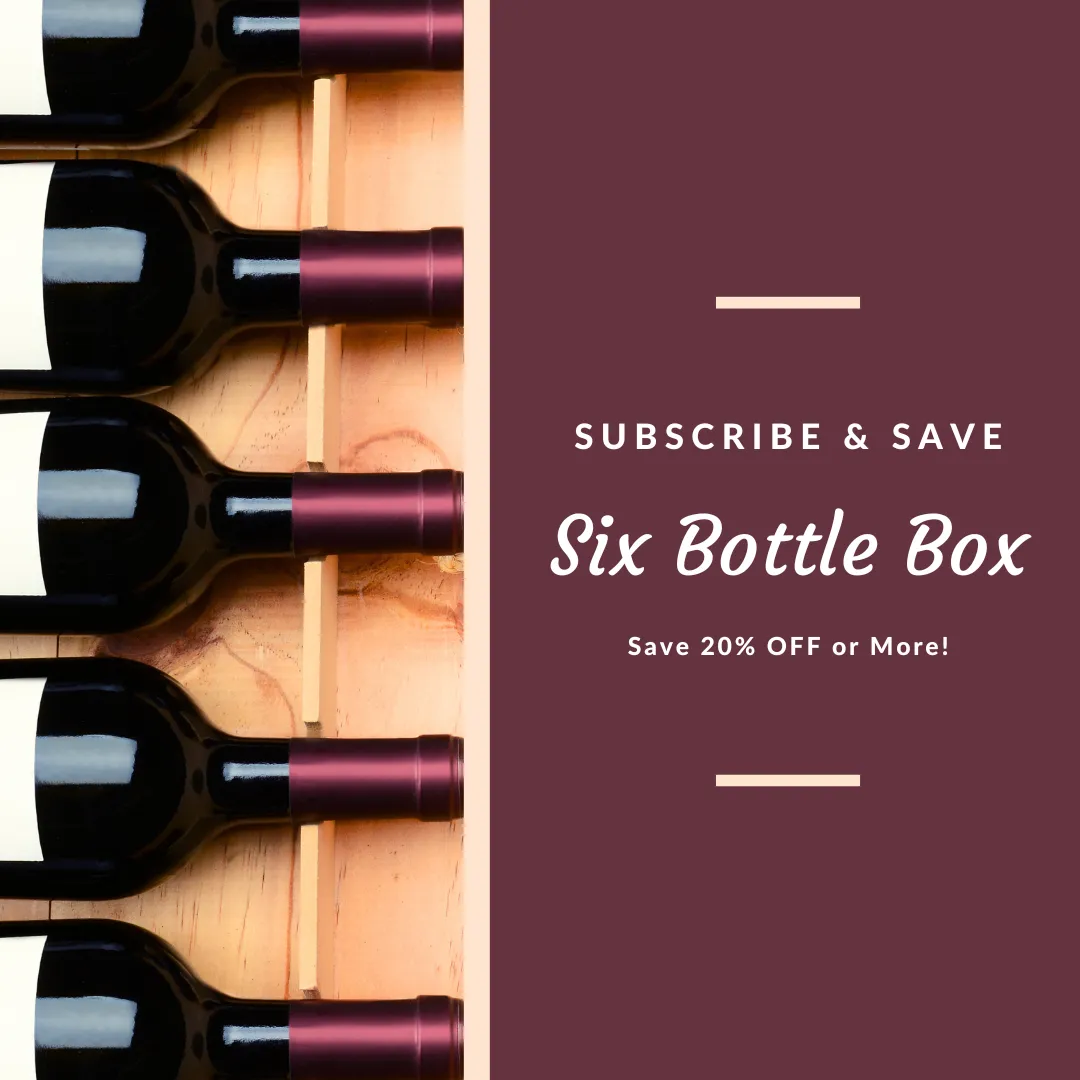 Monthly Subscription Wine Box - 6 Bottle Option