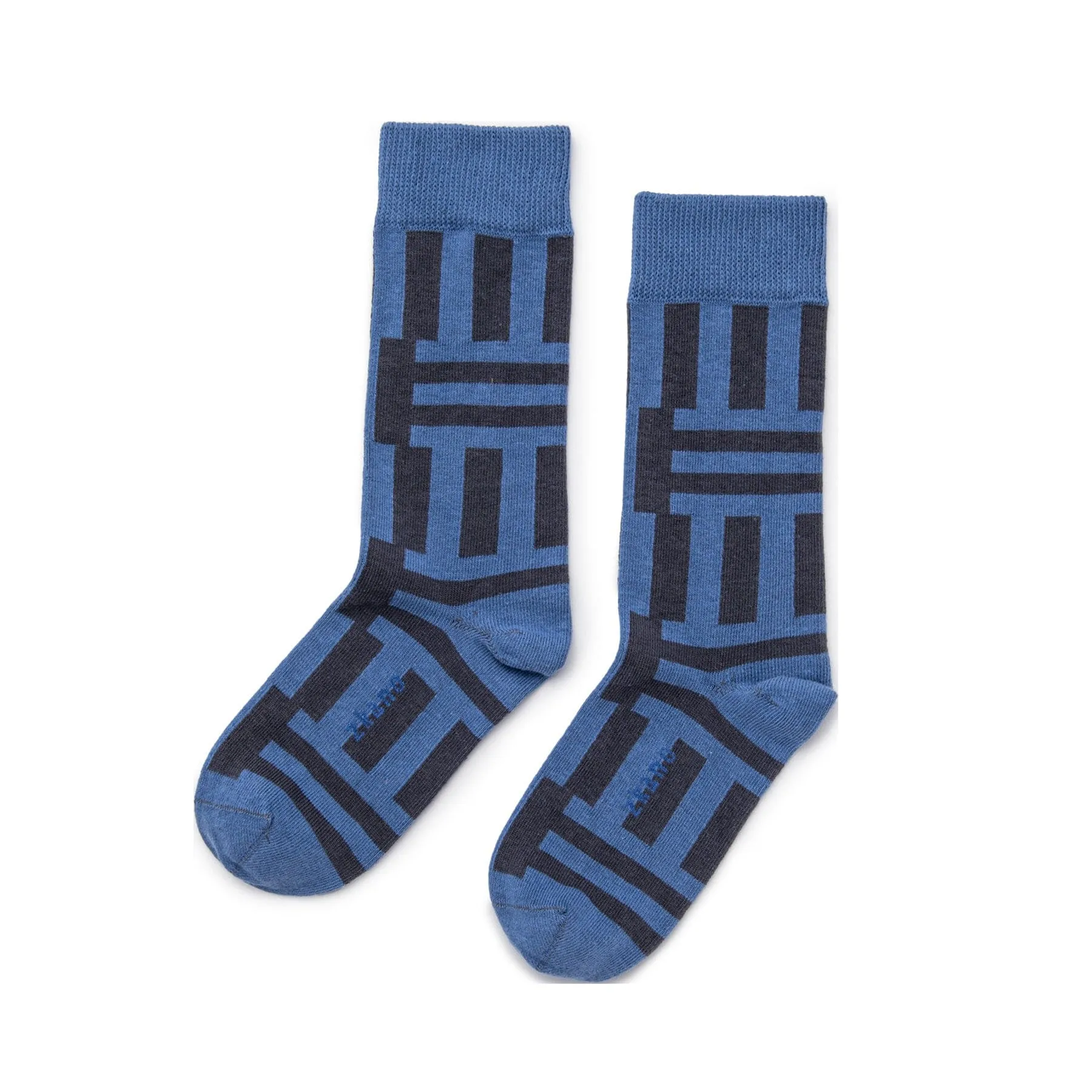 Odette - Organic Cotton Crew Socks - Cornflower