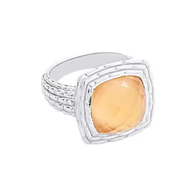 Pietra Collection Citrine and Mother-of-Pearl Cabachon Ring