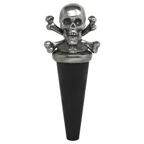 Poison Skulls Head Pewter Wine Bottle Stopper