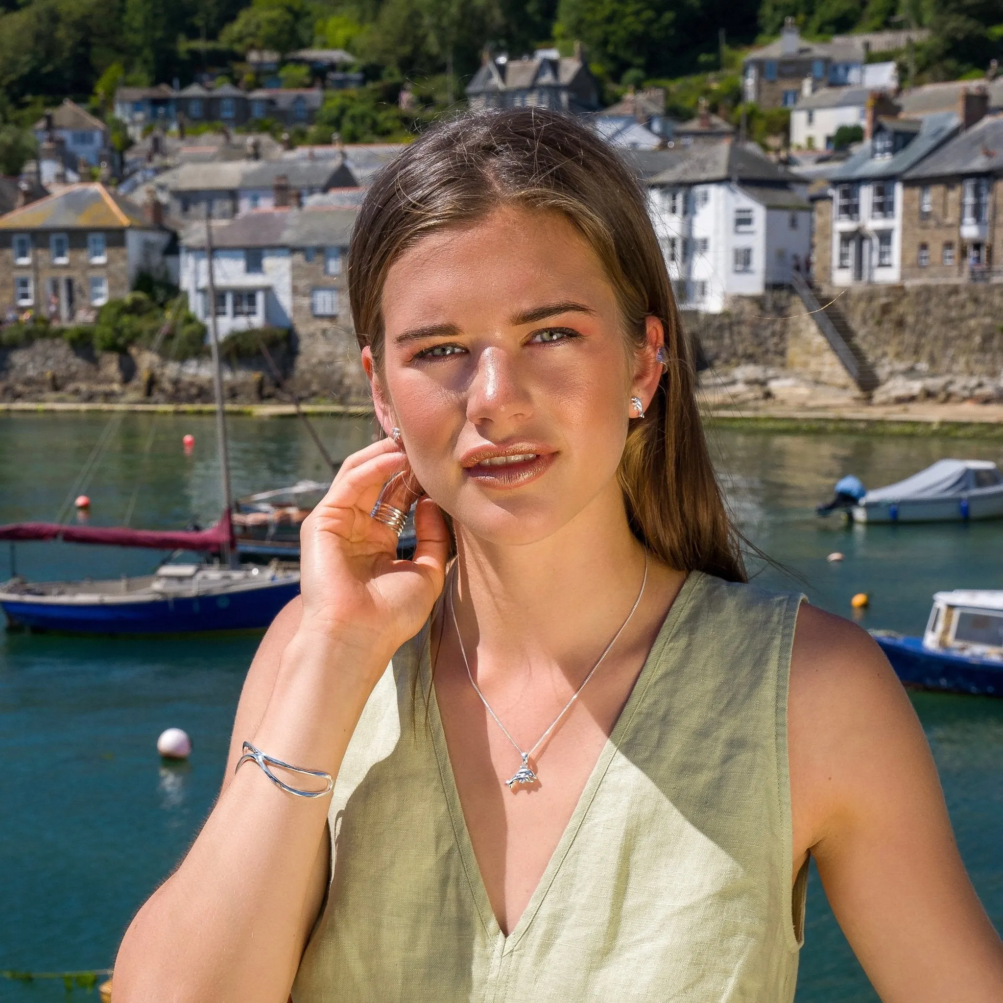 Porthmeor Dolphins Pendant