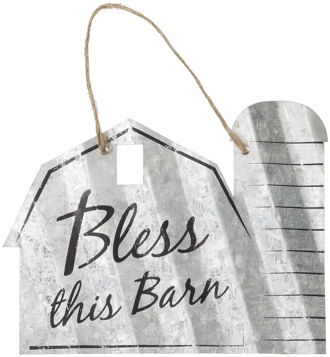 "Bless This Barn" Corrugated Barn Metal Sign - 2 Sizes