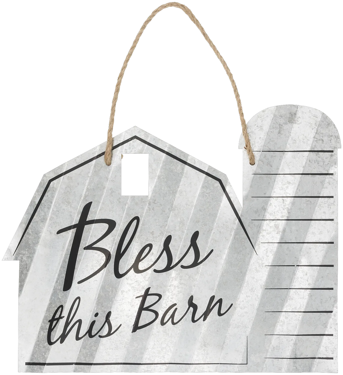 "Bless This Barn" Corrugated Barn Metal Sign - 2 Sizes