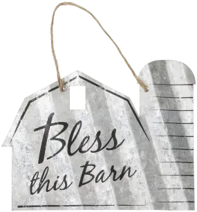 "Bless This Barn" Corrugated Barn Metal Sign - 2 Sizes