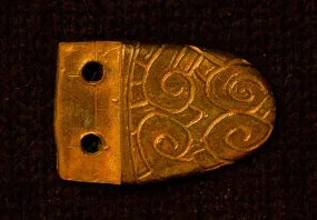 Saxon Belt Tip with Floral Design (1/2") - B-74