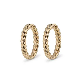 Twisted Rope Hoop Earrings